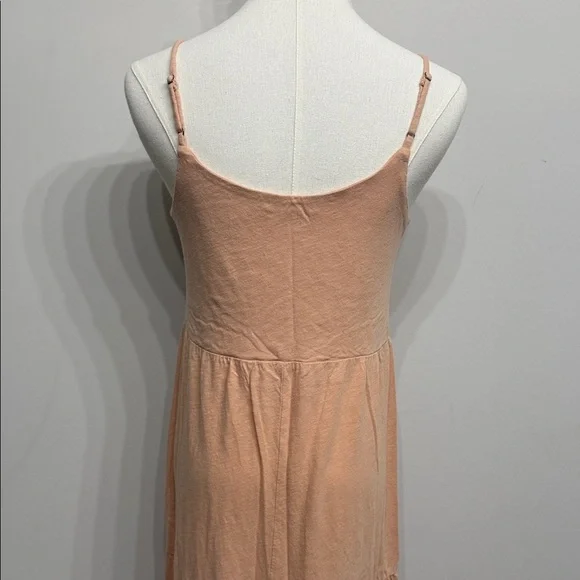 Z Supply Size XS Light Coral Maxi Rory Tiered Slub Dress Sand - Picture 7 of 9